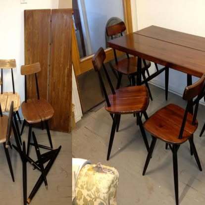 Pirkka pöytäryhmän entisöinti